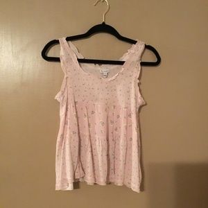 Love fire blush floral top